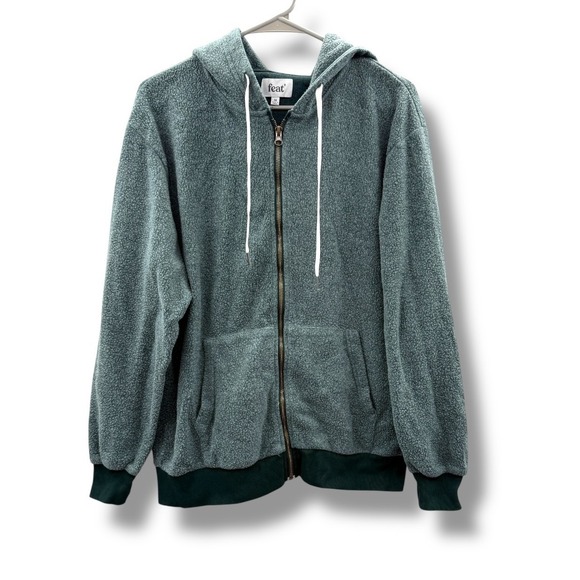 feat Other - Feat BlanketBlend Full Zip Hoodie Jacket Unisex Medium Green Lounge Cozy